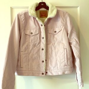 Levi’s Women’s pink lined corduroy jacket